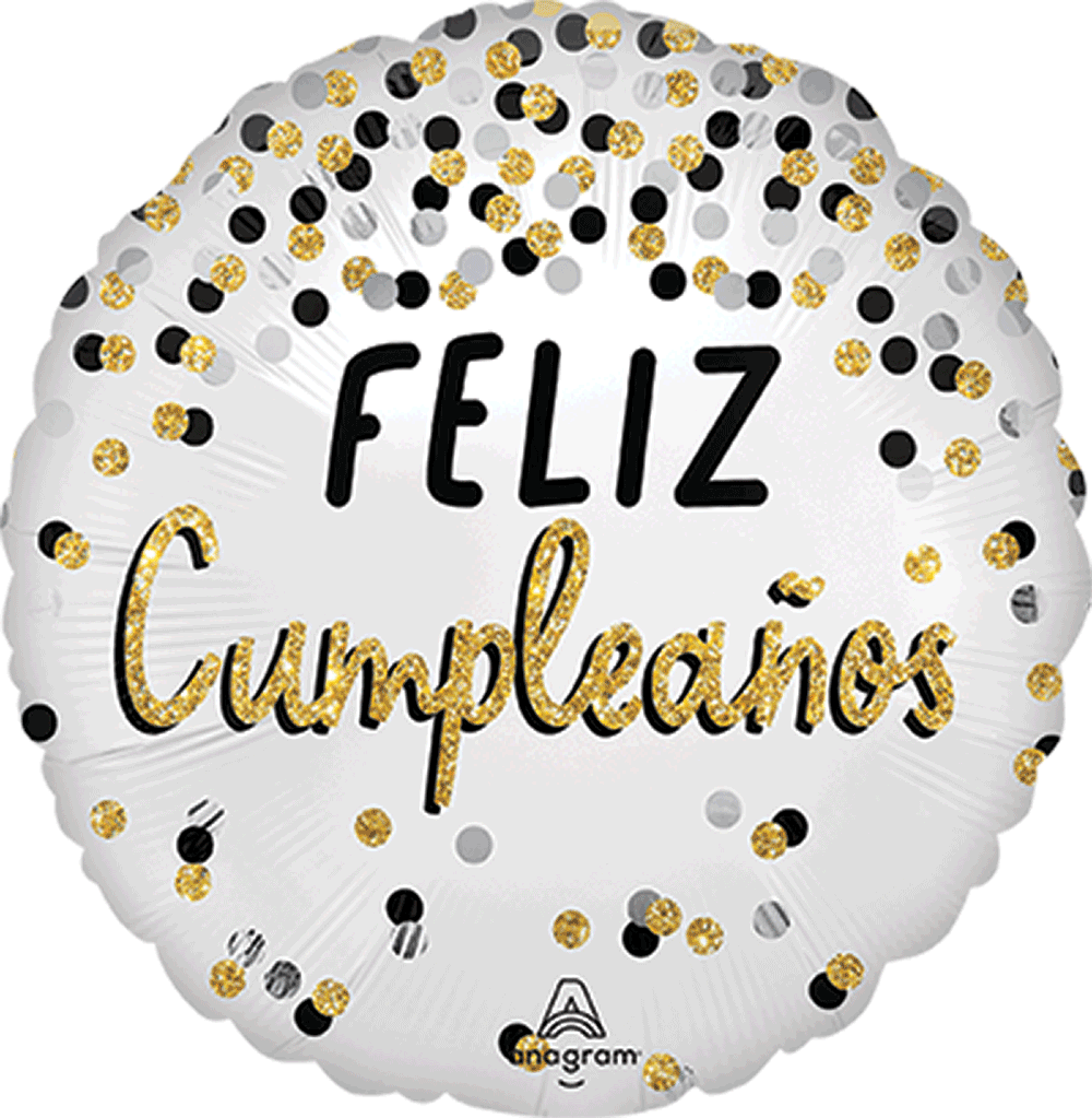 Globo 36" Birthday Black Silver C/1