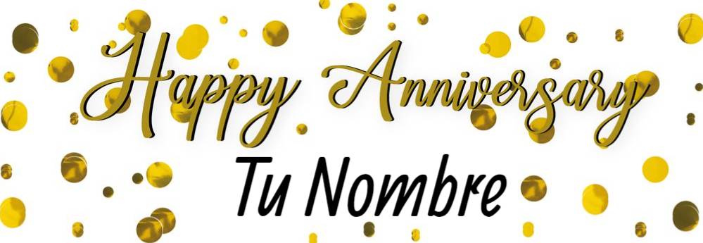 Banner Happy Anniversary Personalizable