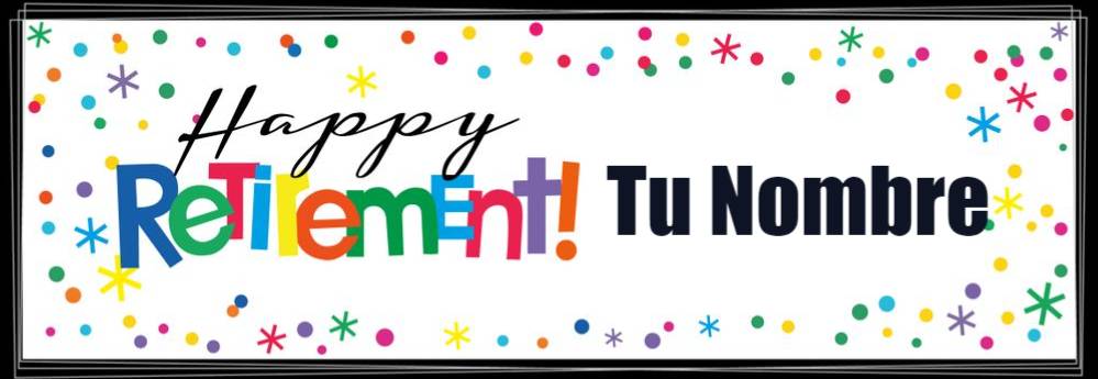 Banner Happy Retirement Personalizable
