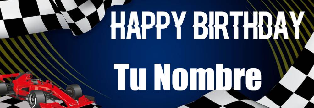 Banner HBD Carreras Azul Personalizable
