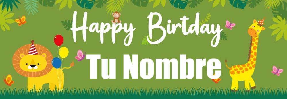 Banner HBD Safari Personalizable