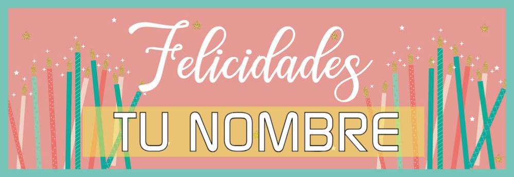 Banner HBD Velas Personalizable