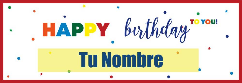 Banner HBD Stars Personalizable