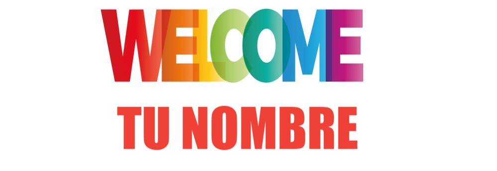Banner Welcome Colores Personalizable