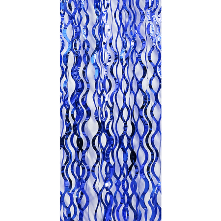 Cortina Azul Rey Metalica Ondulada C/1