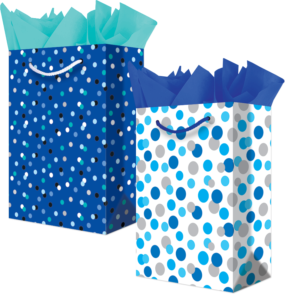 Bolsa de Regalo Dots Azul C/1