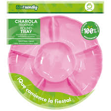 Charola Con Division Rosa Bebe C/3
