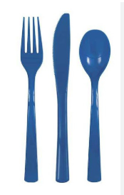 Juego De Cubiertos Azul C/18