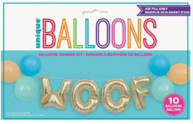Balloon Banner Kit Woof C/1