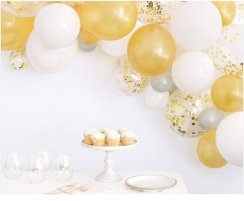 Balloon Kit Dorado/Blanco C/40