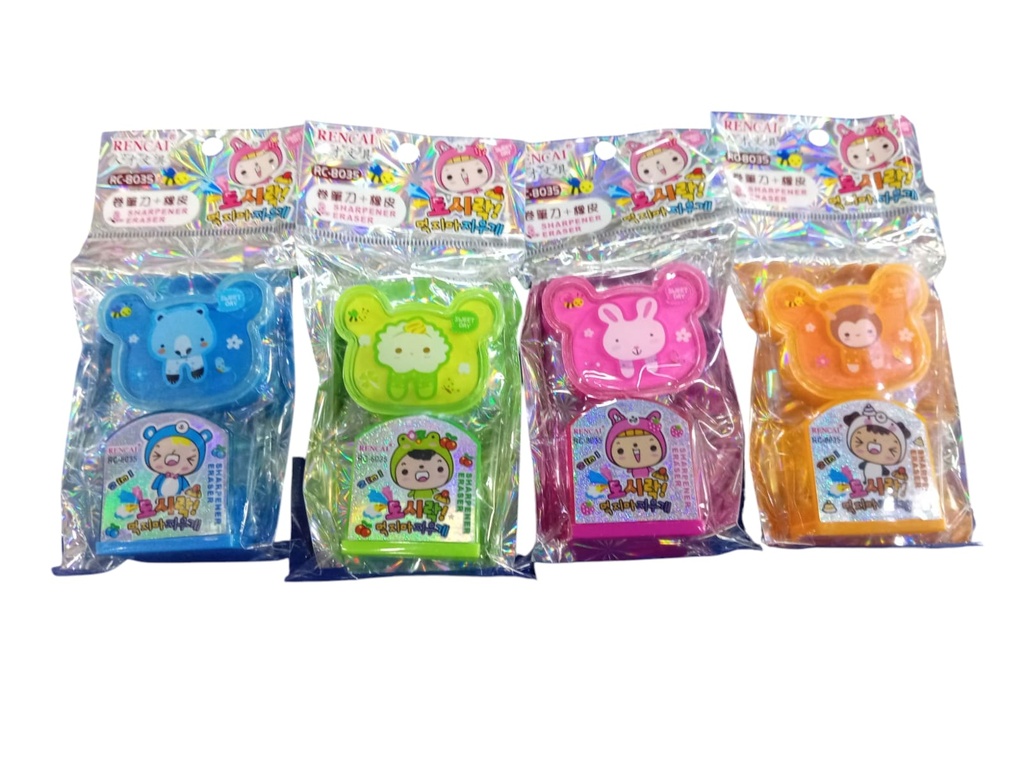 Sacapuntas Oso Con Goma C/1