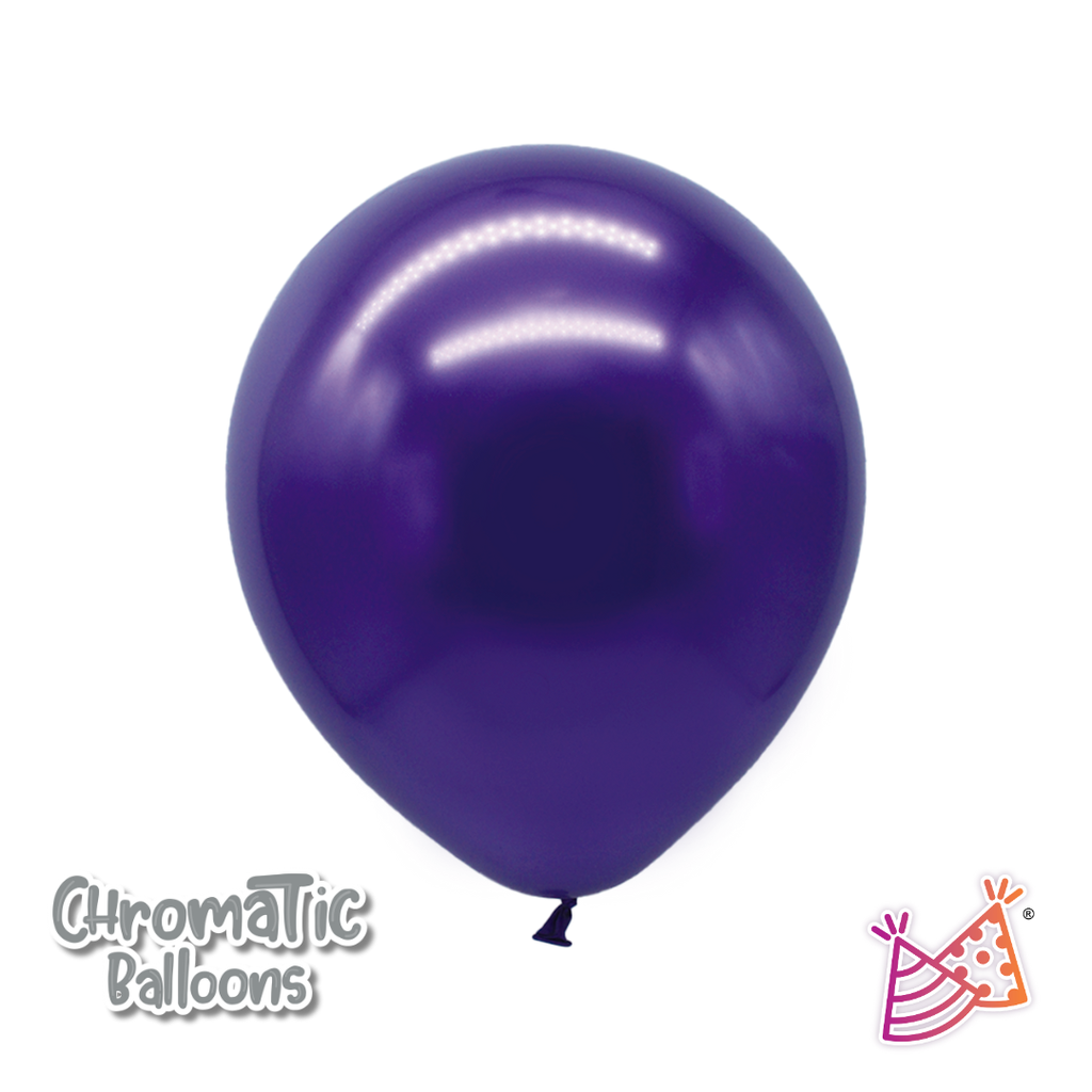 Bolsa De Globos Chrome 9" Lavanda C/50