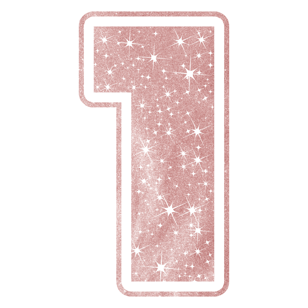 Figura de Plastico Numero 1 Rosa C/1