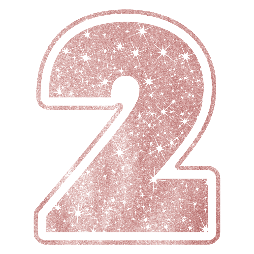 Figura de Plastico Numero 2 Rosa C/1