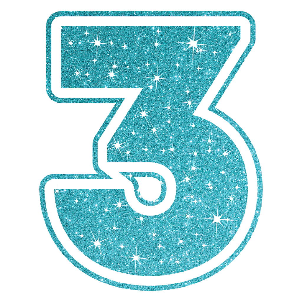 Figura de Plastico Numero 3 Azul C/1