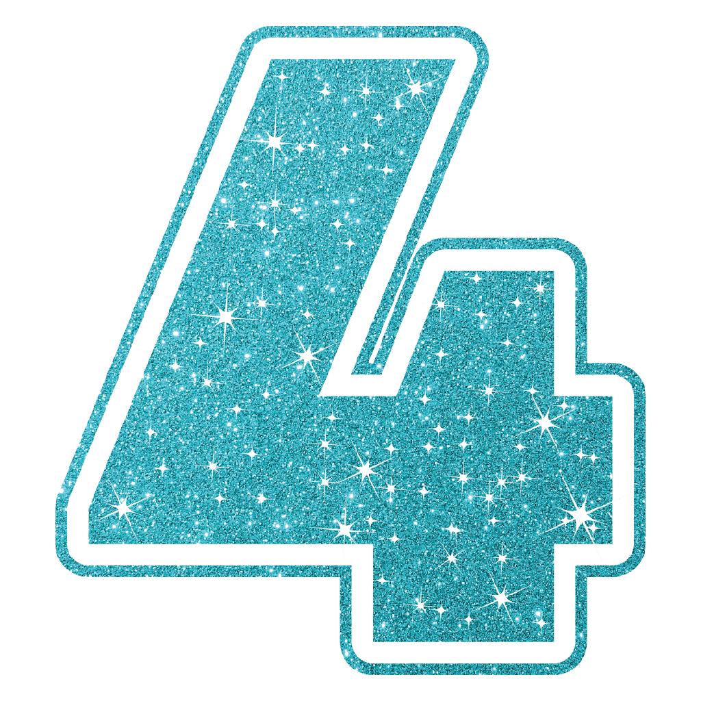 Figura de Plastico Numero 4 Azul C/1