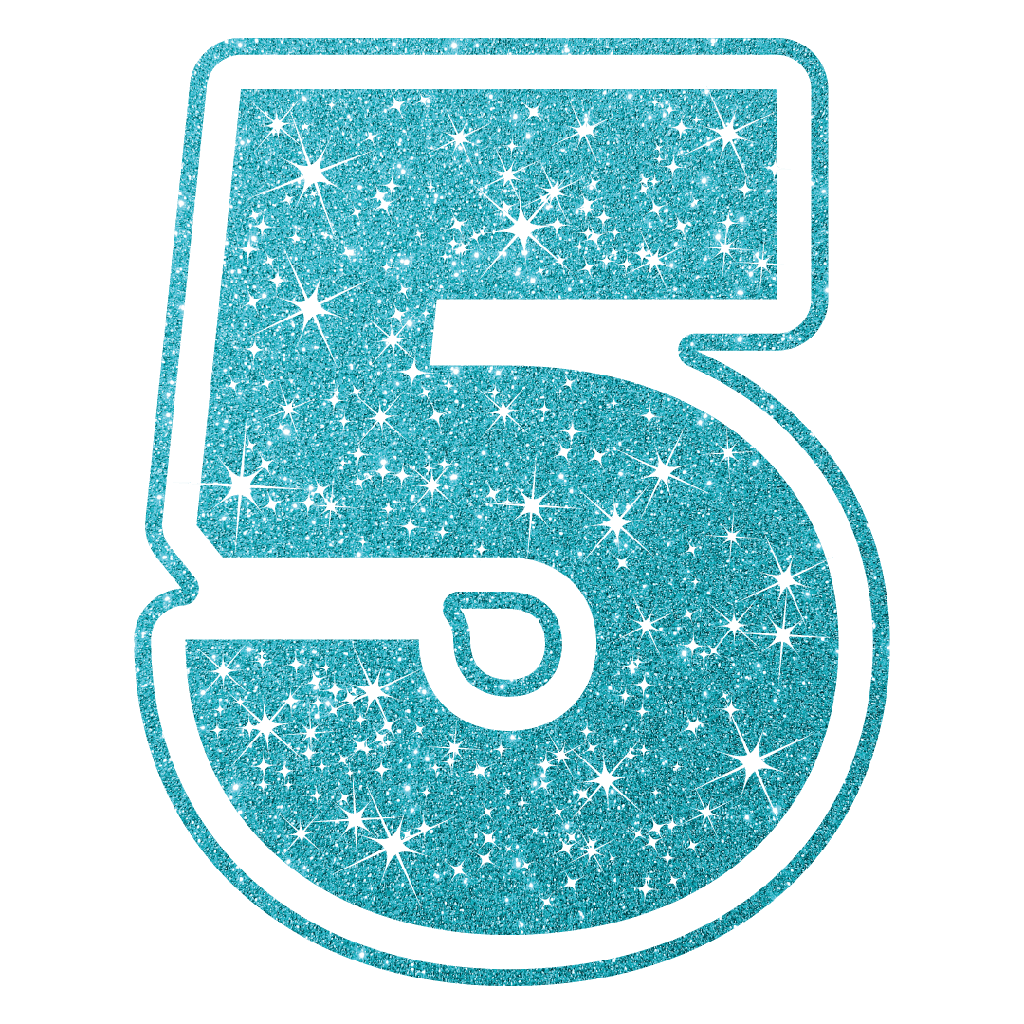 Figura de Plastico Numero 5 Azul C/1