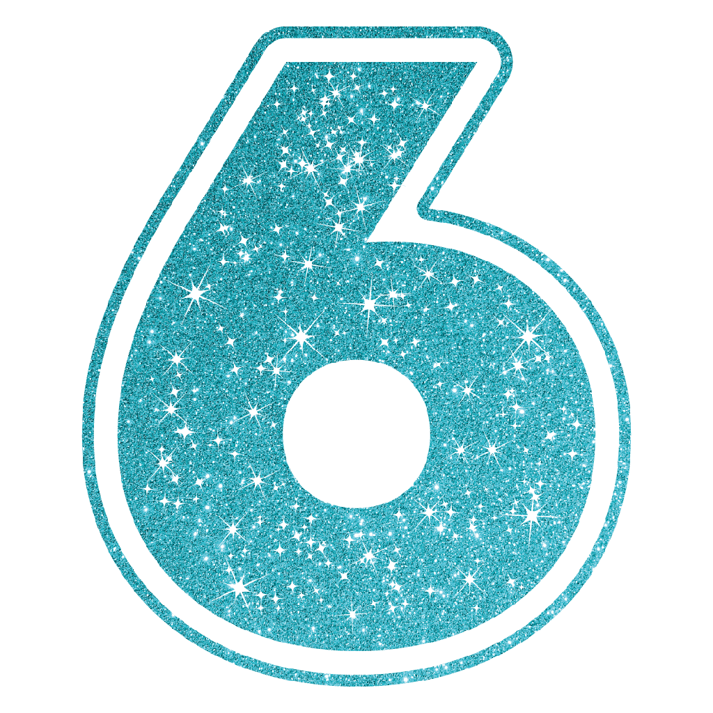 Figura de Plastico Ch Numero 6 Azul C/1