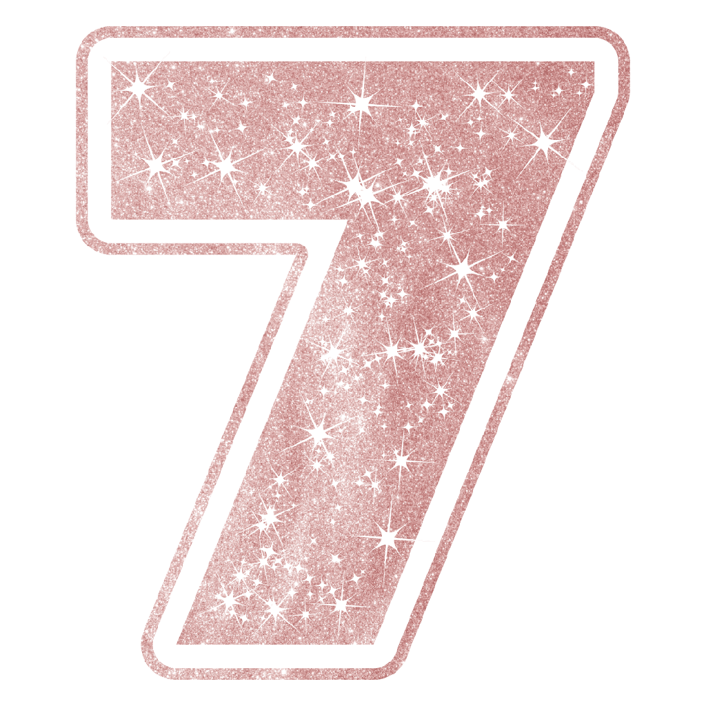 Figura de Plastico Ch Numero 7 Rosa C/1