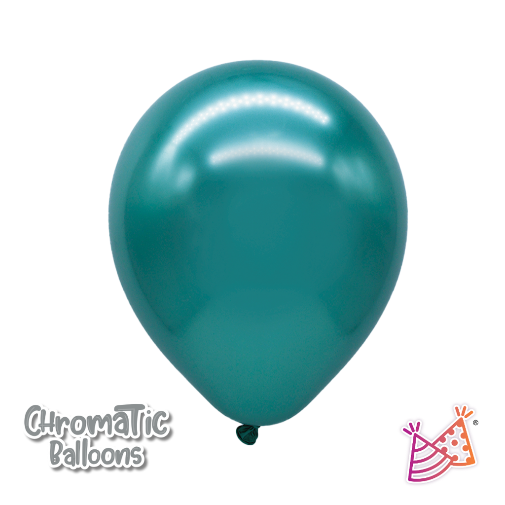 Bolsa De Globos Chrome 12" Verde Eucalipto C/50
