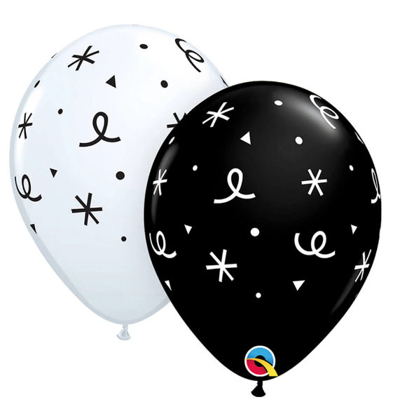 Globo 12" Confeti Y Estrellas C/1
