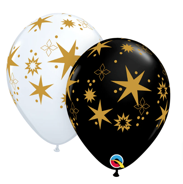 Globo 12" Redondos Patrones De Estrellas C/1