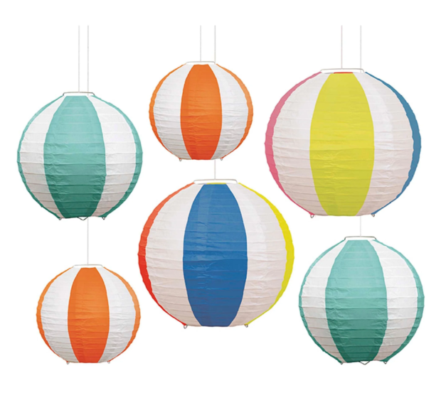 Linternas de Papel en Forma de Pelota C/6