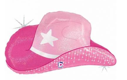 Globo 26" Pink Cow Girl Hat C/1