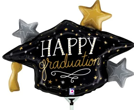 Globo 9" Satin Grad Hat C/1