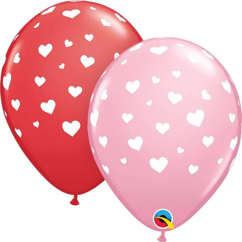 Globo 12" Corazones C/1