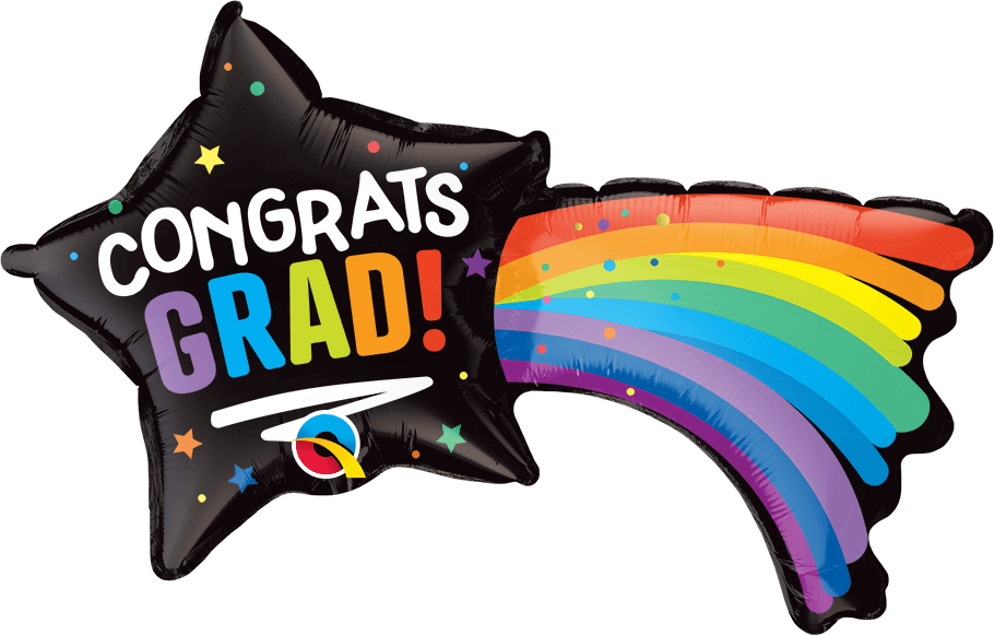 Globo 14" Congrats Grad Estrella Fugaz C/1