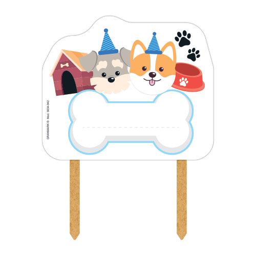 Cake Topper Happy Bday Pet C/2