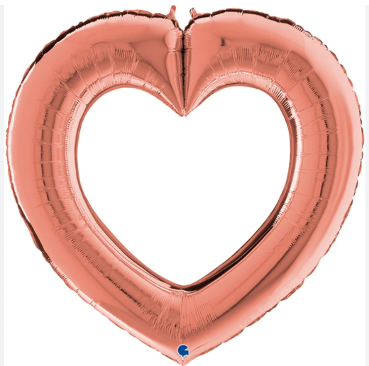 Globo 33" Corazon Link Y Rose Gold C/1