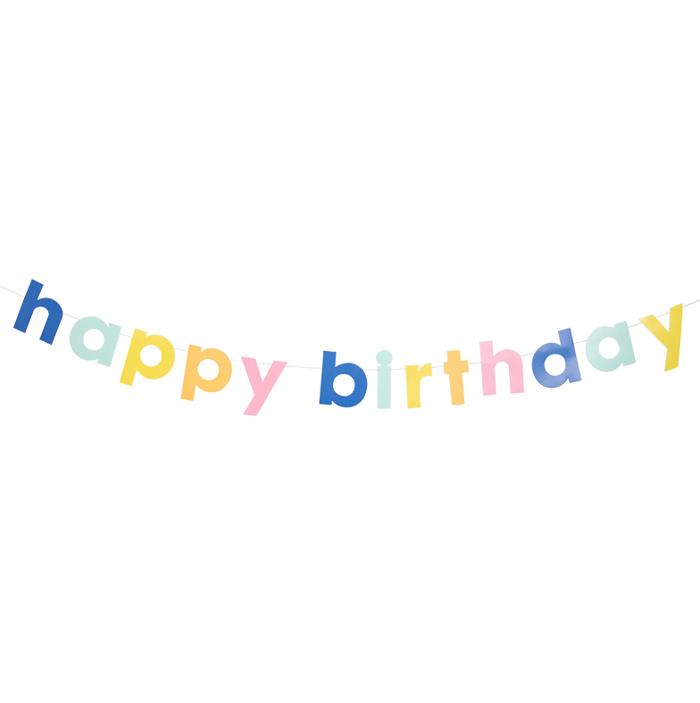 Mini Banner Happy Birthday Colorido C/1