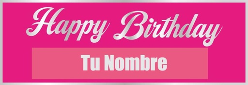 Banner HBD Rosa Personalizable