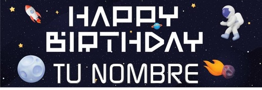 Banner HBD Astronauta Personalizable