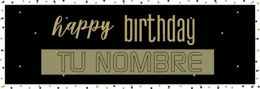 Banner HBD Black Personalizable