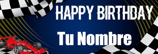 Banner HBD Carreras Azul Personalizable