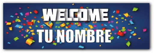 Banner Welcome Azul Personalizable